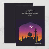Ramadan wenskaart met Arabische Nacht Feestdagenkaart (Voorkant / Achterkant)