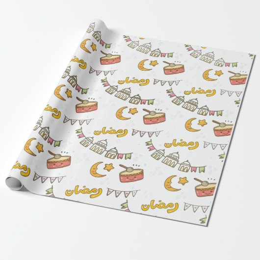 RAMADAN Wrapppapier HAPPY Cadeaupapier (Uitgerold)