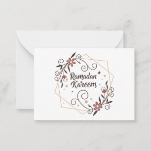 Ramadan Zegeningen Decoratieve Kunst – Elegant Notitiekaartje