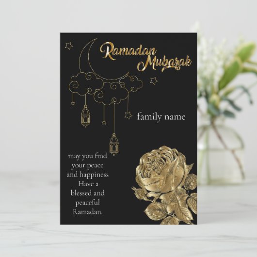 ramadangroet feestdagenkaart (Staand voorkant)