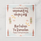 Ramadankaart voor moslims plaatskaartje (Buitenkant ongevouwen)