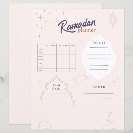 Ramadanplanner (Voorkant / Achterkant)