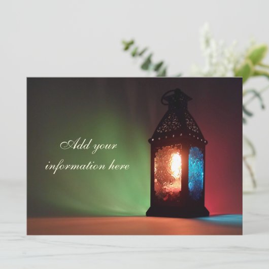  ramadanuitnodiging kaart (Staand voorkant)