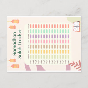 Ramadhan Salah Tracker briefkaart