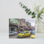 Ramallah geel taxi uitzicht briefkaart (Staand voorkant)