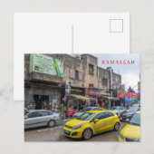 Ramallah geel taxi uitzicht briefkaart (Voorkant / Achterkant)