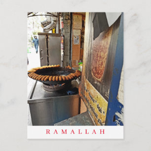 Ramallah street food shop uitzicht briefkaart