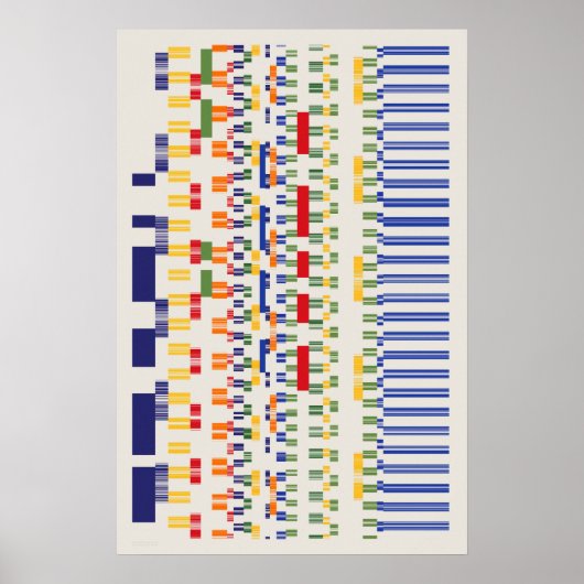 Ramanujan-nummers Patroon  Poster (Voorkant)