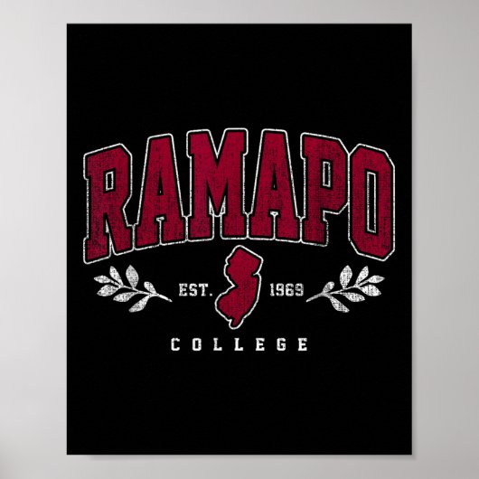Ramapo Institute of Technology Arch Retro voor man Poster (Voorkant)