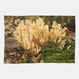 Ramaria stricta Fungi Tea Towel Theedoek