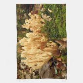 Ramaria stricta Fungi Tea Towel Theedoek (Verticaal)