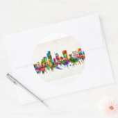 Ramat Gan Israel Skyline Ronde Sticker (Envelop)