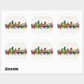 Ramat Gan Israel Skyline Ronde Sticker (Vel)