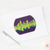 Ramat Gan Israel Skyline Ronde Sticker (Envelop)