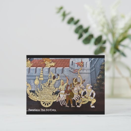 Ramayana Thai Art Fairy Briefkaart (Staand voorkant)