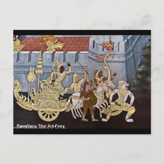 Ramayana Thai Art Fairy Briefkaart (Voorkant)
