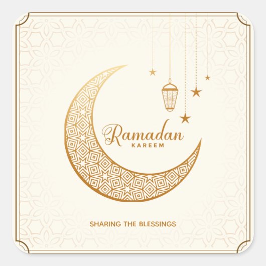 Ramazan | Ramadan Kareem  Vierkante Sticker (Voorkant)