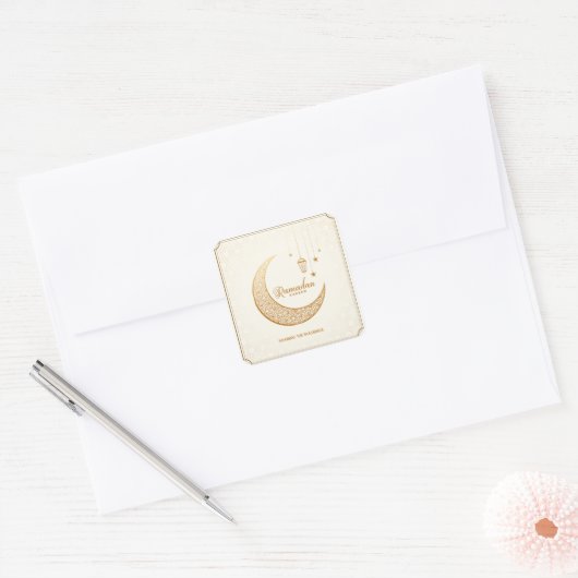 Ramazan | Ramadan Kareem  Vierkante Sticker (Envelop)