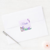 Ramazan | Ramadan Kareem Waterverf Lantern Vierkante Sticker (Envelop)