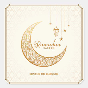 Ramazan Ramadan Kareen Vierkante Sticker