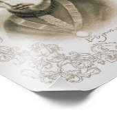 Rambam Maimonides met Signature  Foto Afdruk (Hoek)