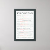 Rambam's 13 principes van Joodse Faith Dark Grey Canvas Afdruk (Voorkant)