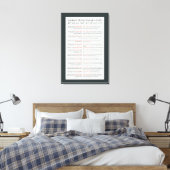 Rambam's 13 principes van Joodse Faith Dark Grey Canvas Afdruk (Insitu (Slaapkamer))