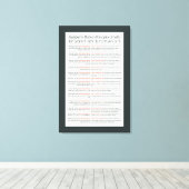 Rambam's 13 principes van Joodse Faith Dark Grey Canvas Afdruk (Insitu (Houten vloer))