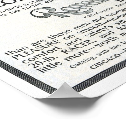 Rambler Bicycle Advertisement Circa 1901 Poster (Hoek)