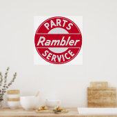Rambler Onderdelen en Service bord Poster (Keuken)