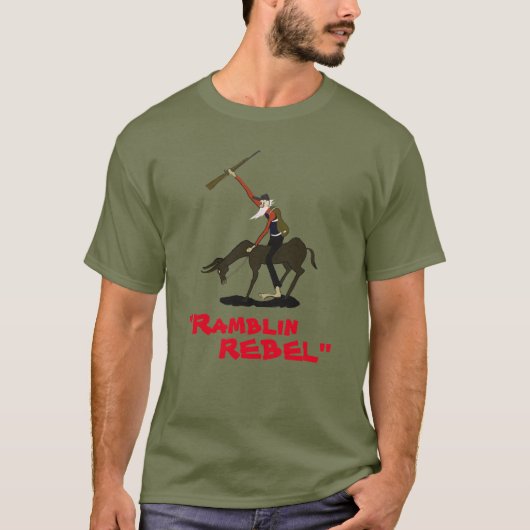 Ramblin Rebel Nose Art T-Shirt (Voorkant)