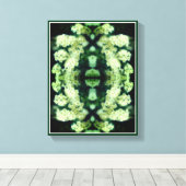 Rambling Wild White Roses Abstract Canvas Afdruk (Insitu (Houten vloer))