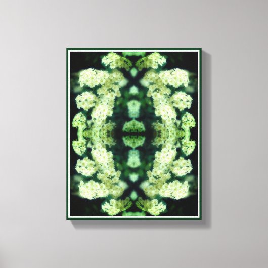 Rambling Wild White Roses Abstract Canvas Afdruk (Voorkant)