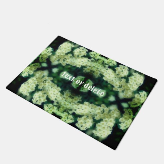 Rambling Wild White Roses Abstract gepersonaliseer Deurmat (Schuin)
