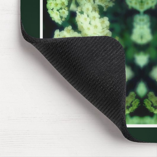 Rambling Wild White Roses Abstract gepersonaliseer Muismat (Hoek)