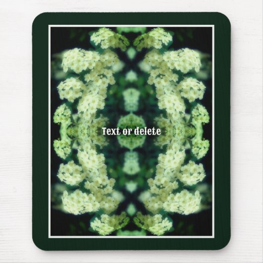 Rambling Wild White Roses Abstract gepersonaliseer Muismat (Voorkant)