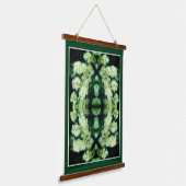 Rambling Wild White Roses Abstract Hangend Wandkleed (Gebogen)