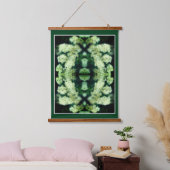 Rambling Wild White Roses Abstract Hangend Wandkleed (Slaapkamer)