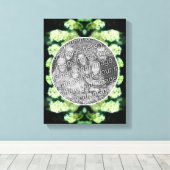 Rambling Wild White Roses Creëer Uw eigen foto Canvas Afdruk (Insitu (Houten vloer))