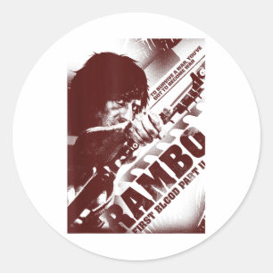 Rambo First Blood Part II: Je moet oorlog worden Ronde Sticker