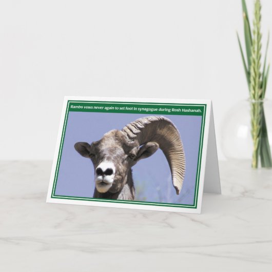 Rambo Funny Rosh Hashanah Kaart (Voorkant)