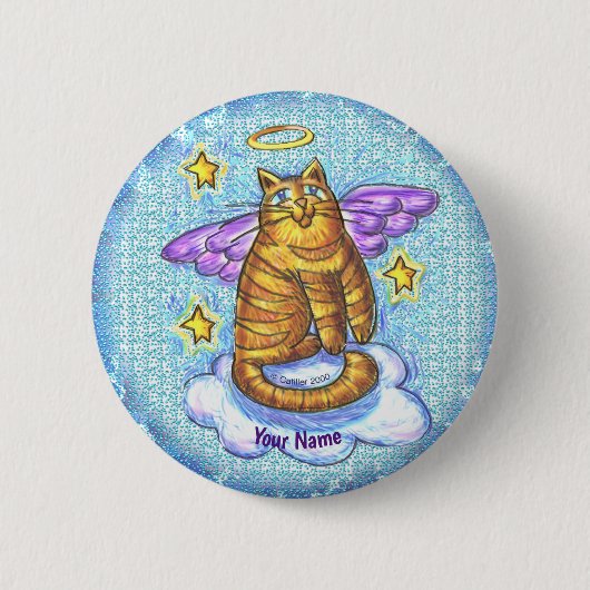 rambo kat engel speld ronde button 5,7 cm (Voorkant)