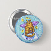 rambo kat engel speld ronde button 5,7 cm (Voorkant /achterkant)