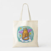 Rambo Kitty Cat Engel boodschappentas Tote Bag (Achterkant)