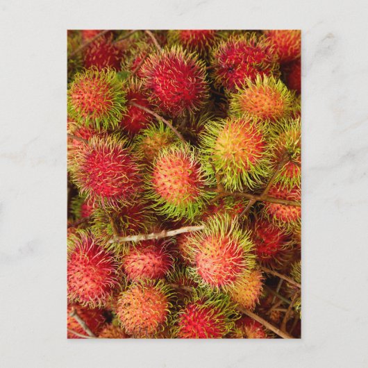 Rambutan Fruit at Can Duoc Market Briefkaart (Voorkant)