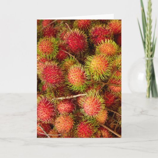 Rambutan Fruit at Can Duoc Market Kaart (Voorkant)