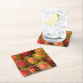 Rambutan Fruit at Can Duoc Market Kartonnen Onderzetters (Insitu)