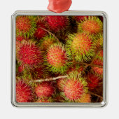 Rambutan Fruit at Can Duoc Market Metalen Ornament (Voorkant)