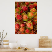 Rambutan Fruit at Can Duoc Market Poster (Keuken)