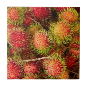 Rambutan Fruit at Can Duoc Market Tegeltje